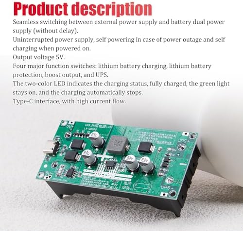 KOOBOOK 3Pcs 18650 Lithium Battery Charging Module 15W 5V 3A UPS Booster - Image 2