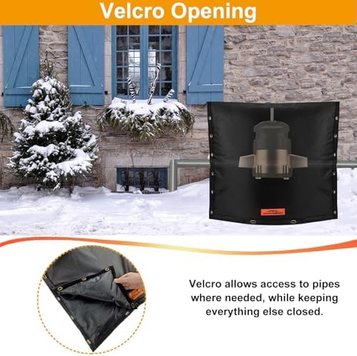 36" W x 36" H Insulated Backflow Preventer Pipe Cover, Black - Image 6
