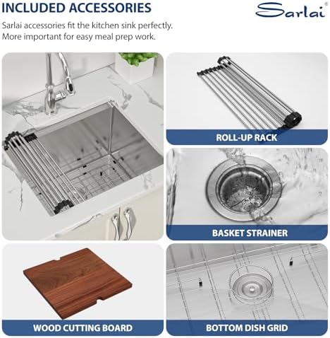 Sarlai 23 Laundry Sink Undermount 23x19 Inch Laundry Utility Sinks 13" Deep - Image 5