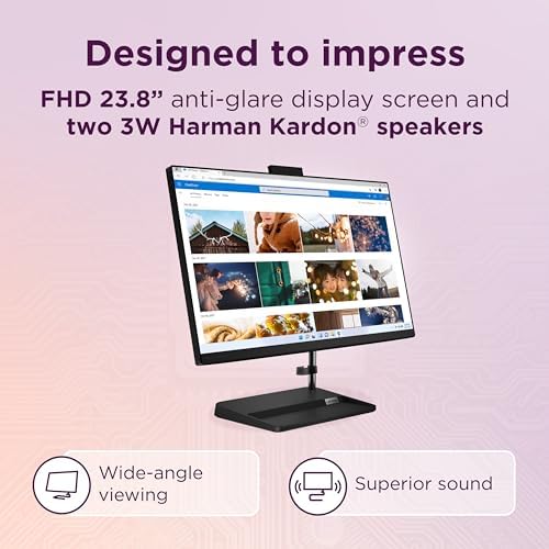 Lenovo IdeaCentre AIO 3i, 23.8” FHD Display, Intel Core i5-13420H, Intel UHD Graphics, 16GB RAM, 512GB, 1920x1080 px, Calliope Wireless Keyboard and Mouse, Windows 11, Black - Image 3