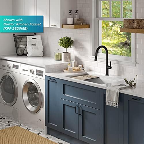 Kraus KGUW1-33WH-100-100, Bellucci Workstation 32 in. Undermount Granite Composite Single Bowl Kitchen Sink in White with WasteGuard 1 HP Continuous Feed Garbage Disposal and Accessories - Image 2