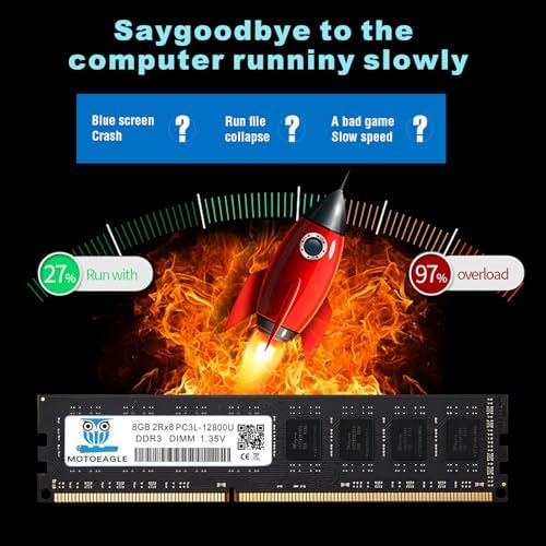 16GB KIT (2x8GB) DDR3L 1600MHz PC3L-12800U-11 Non ECC Unbuffered 1.35V 2Rx8 Dual Rank 240 Pin UDIMM Desktop Memory RAM Module Upgrade - Image 4