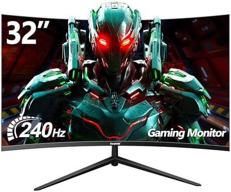 Gawfolk 32 Inch Curved Gaming Monitor 240Hz, 1800R PC Monitor Full HD 1080P by Gawfolk