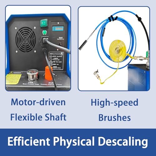 Multifunctional Condenser Pipeline Cleaning Machine, Dry-Wet Separation, HVAC Tube Cleaner, Flexible Shaft, Pipe Descaling Tool, High Pressure Flushing, 110 V/220 - Image 4
