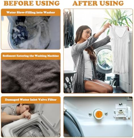 20Pcs Washing Machine Water Filters, AGM73269501 Washing Machine Filters Washing Machine Lint Filter Replacements Double Color Water Hose Filters, Washer Water Inlet Valve for Home Laundry Supplies - Image 5