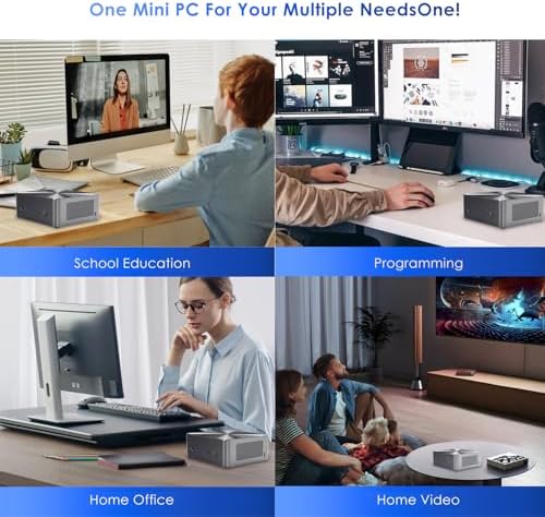 BREN7A Mini PC, i5-12450H 8C/12T Up to 4.4GHz,16GB RAM 512GB SSD,Triple 4K Display,2.5G Ethernet WiFi 6 BT 5.2, for Remote Work/Business/Office/Home Server,Light NAS... - Image 4