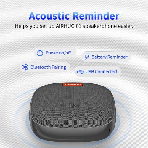 AIRHUG Conference Speaker and Microphone, Bluetooth & USB Speakerphone - Image 2