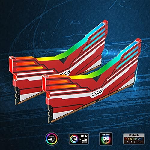 OLOy DDR4 RAM 16GB (2x8GB) Warhawk Aura Sync RGB 3000 MHz CL16 1.35V 288-Pin Desktop Gaming UDIMM (MD4U083016BCDA) - Image 2