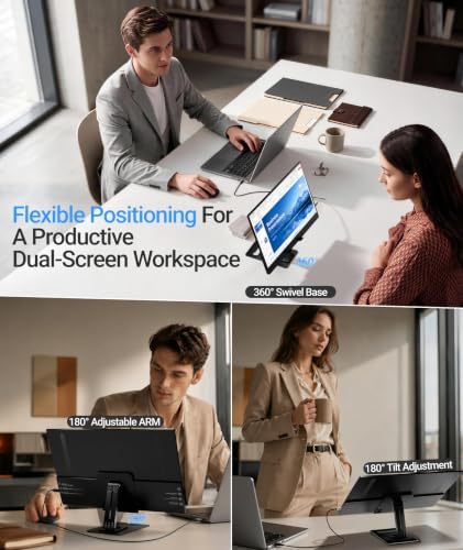 Ingnok Portable Monitor for Laptop,15.6 Inch USB C Screen Extender - Image 3