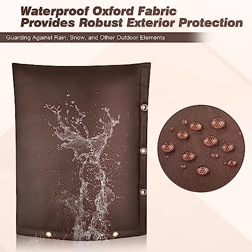 Backflow Preventer Insulation Cover - Winter Freeze Protection for Outdoor Pipes, Irrigation & Sprinkler Valves, 16''W x 20''H (Brown) - Image 5