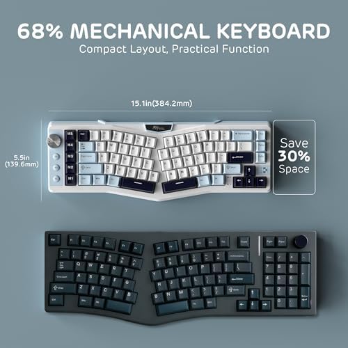 RK ROYAL KLUDGE A72 Alice Ergonomic Wireless Mechanical Keyboard,Split Ergo - Image 5