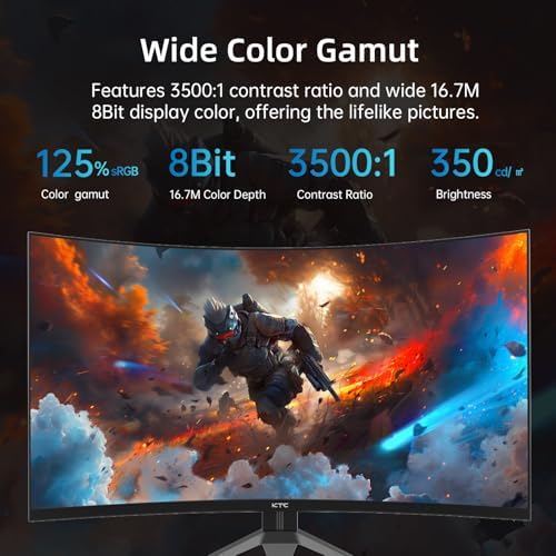 KTC 32 Inch 240Hz Curved Gaming Monitor, FHD 1500R HDR PC Monitor, H32S17F - Image 4