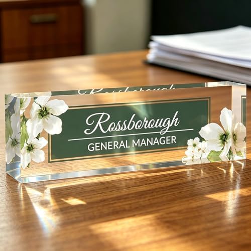 Custom Name Plate for Desk, Desk Name Plate Personalized, Acrylic Desktop Ornament, Stylish Office Decor, Appreciation Present for Boss, Social Worker, Teacher, Nurse, Employee by Unknown