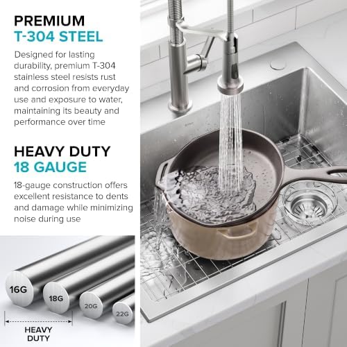 KRAUS Fairlane 25 in Drop In Single Bowl Stainless Steel Kitchen Sink - Image 3