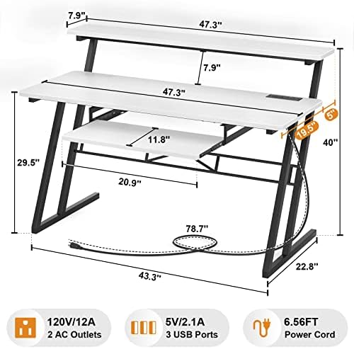 Armocity Music Studio Desk Production Workstation - Recording Studio Desk - Image 3