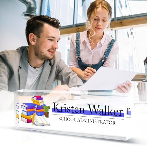 Name Plate for Desk-Personalized Name Plates for Desk-Name Plate Personalized for Office-Gifts for Teacher Boss Employee Appreciation Office Desk Decor (teacher6) - Image 6