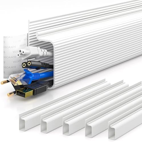 YECAYE Cable Management Under Desk, 6pack, White by Yecaye