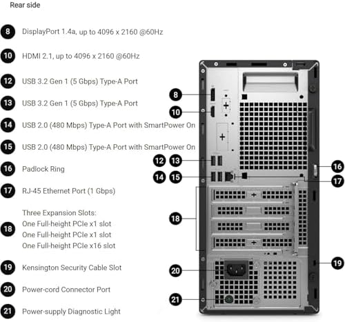 Dell QCT1250 Business Desktop, New OptiPlex Version - Intel Performance Quad-Cpre CPU, Ultra-Quiet Design, Ethernet, Dual Monitor Support, KB & Mouse, Windows 11 (64GB RAM | 1TB SSD) - Image 4