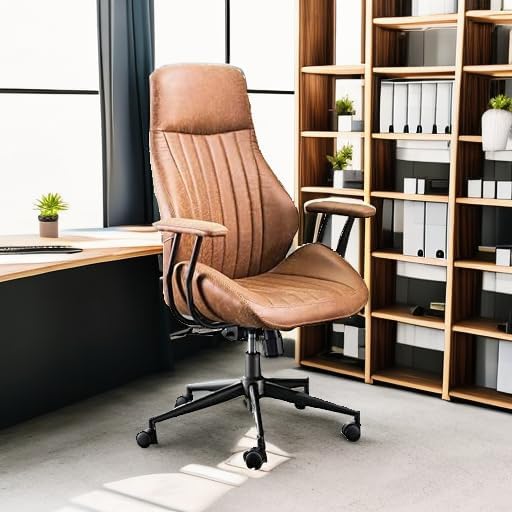 ovios Ergonomic Office Chair, High-Back Faux Suede Computer Executive Chair - Image 6