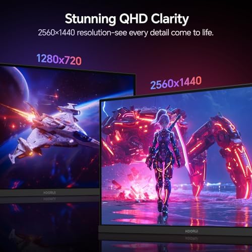 KOORUI 27 Inch 320Hz 1440p Gaming Monitor, Fast IPS, 1ms, HDR400 - Image 4