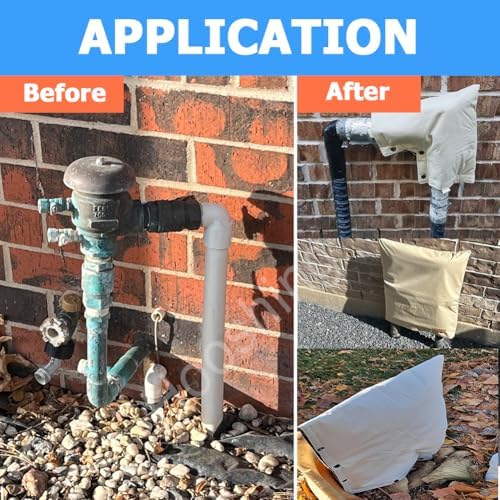 Hooshing Backflow Preventer Cover Pressure Vacuum Breaker Protection Pouch Winter Water Well Pump Sprinkler Valve Cover Insulated Protects from Severe Snow and Intense Sun - Image 5