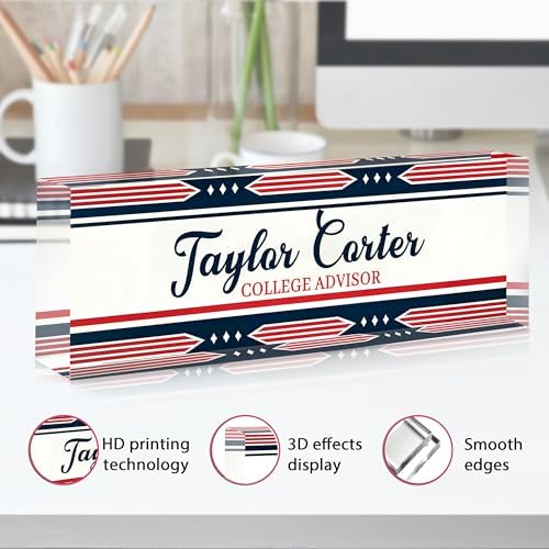 Custom Name Plate for Desk, Acrylic Desk Name Plate Personalized, Employee Appreciation Gifts, Office Desk Accessories for Woman Teacher Nurse, Coworker Gifts for Manager Assistant - Image 3