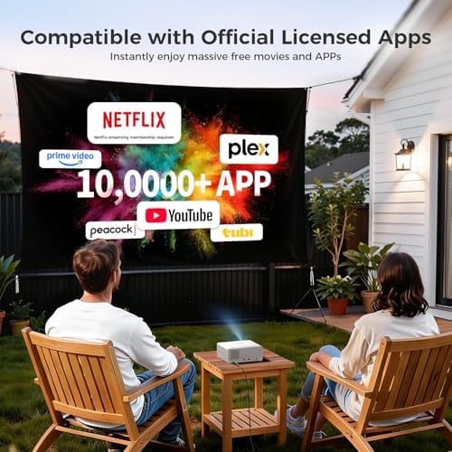 GOODEE Mini Projector with WiFi and Bluetooth - Built-in Apps - Image 2