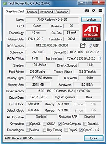 QTHREE Radeon HD 5450 Graphics Card,2GB,GDDR3,64 Bit,DVI,HDMI,VGA,SFF - Image 7