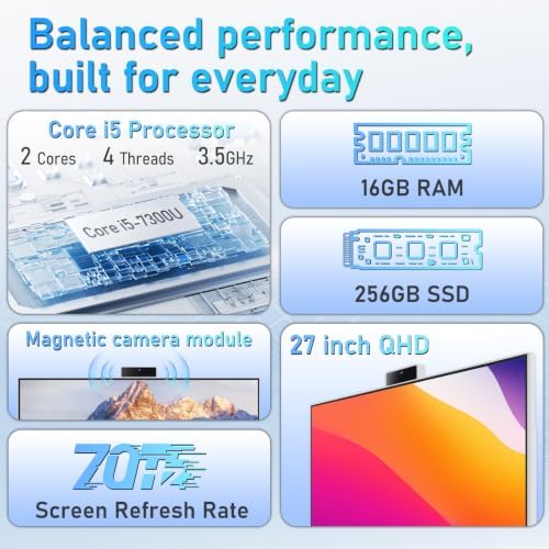 suevery 27Inch 2K All-in-One Computer Core i5 16G RAM Desktop PC - Image 2