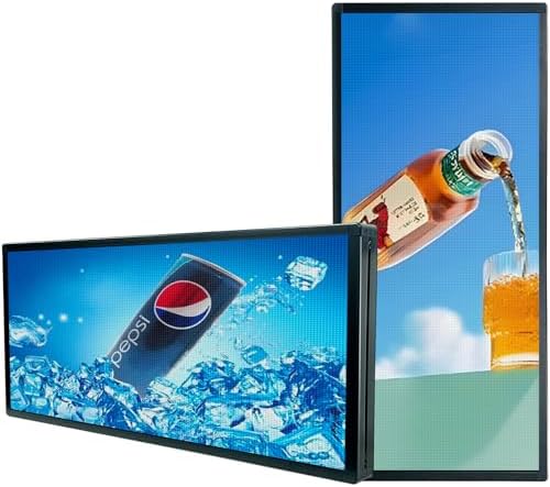 P6 Programmable Led Sign Custom Scrolling Outdoor Digital Signs For Businesses Display Screen Electronic Message Board Stock Ticker Advertising Pixel Led Panel Marquee 40"X17" by HIJHSAIL