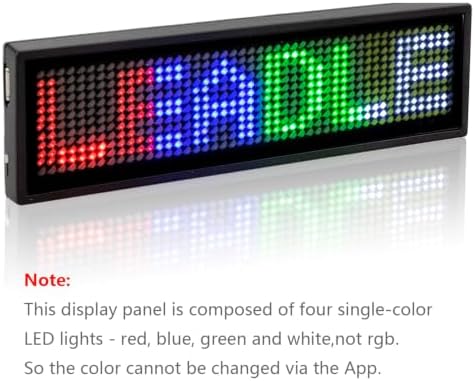 Bluetooth Led Name Badge, Wireless Rechargeable LED Name Tag Scrolling Message Display Programmable LED Signs with Magnet and Pin(Mixcolor) - Image 2