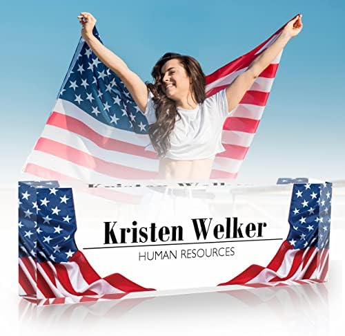 Name Plate for Desk, Desk Name Plate Personalized Office Desk Decor for Women Men, Acrylic Desk Accessories with US Flag, The Office Gifts Employee Appreciation Gifts for Boss, Manager, Teacher, Nurse - Image 5