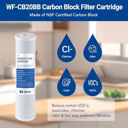 Whole House Carbon Block Replacement Filter Cartridge, WF-CB20BB, Fit for WF3 Series, NSF certified Carbon Block - Image 3