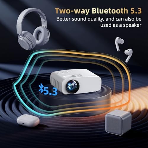 Projector with WiFi and Bluetooth, Pericat 4K Supported Native 1080P Projector, Portable Movie Outdoor Projector for Home Theater, Mini Projector Compatible with PC, HDMI, USB, TV Stick, PS5 - Image 4