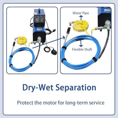 Industrial Boiler Pipeline Cleaning Machine, 1500W Dry-Wet Separation, Boiler Tube Cleaner，Split Design, Evaporator Duct Cleaner, Fits 0.47-1.42 Inch Industrial Pipe, 110V/220V - Image 5