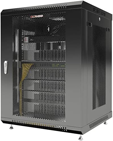 Sysracks 15U Networking Cabinet 24-inch Depth Server Rack Locking Network Enclosure with Fan, Power Strip, Shelves, Feet, Dust-Tight Cable Entries and Other Accessories - Image 6