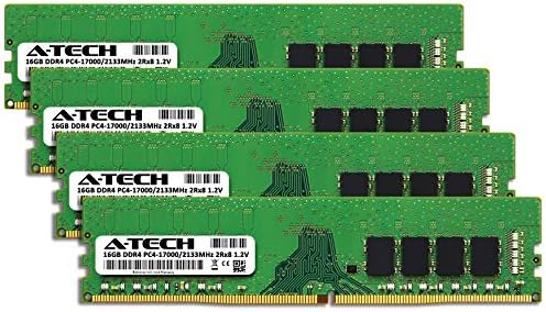 A-Tech 64GB (4x16GB) DDR4 2133 MHz UDIMM PC4-17000 (PC4-2133P) CL15 DIMM 2Rx8 Non-ECC Desktop RAM Memory Modules - Image 2