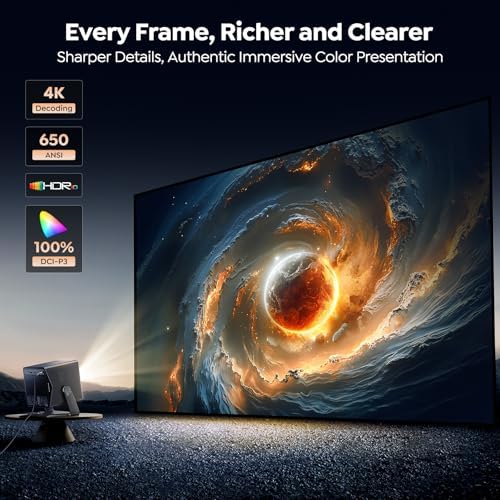 Smart Projector 4K [VIDAA Live TV & 36W Dolby & Voice Control] with WiFi6 and Bluetooth, Short Throw Projector Compatible with Netflix, AI Auto Focus, HDR10, Home Theater Proyector for Outdoor Movies - Image 6