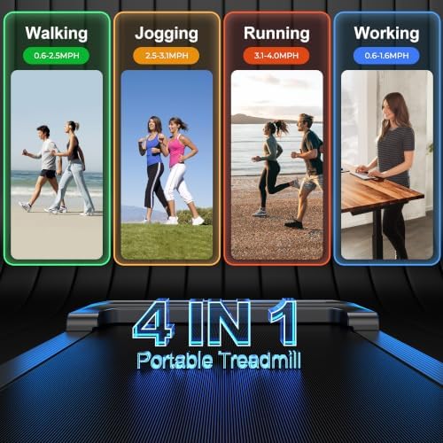 Walking Pad Treadmill for Home - Under Desk Treadmills Mini Portable Walking Running Machine Slim Compact Small Lightweight Motorized Electric Treadmill with Adjustable Speed Remote - Image 5