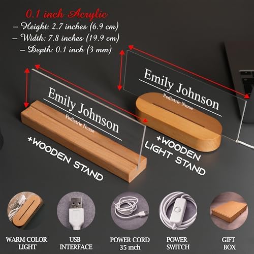 Personalized LED Desk Name Plate – Custom Office Name Sign - Image 4