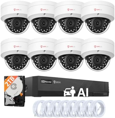 Anpviz 8 Channel 6MP PoE Security Camera System, 4K 8CH NVR with 2TB HDD by AnpvizSecurity