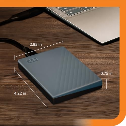 WD 5TB My Passport Portable Hard Drive, Works with USB-C and USB-A, Windows PC, Mac, Chromebook, Gaming Consoles, and Mobile Devices, Backup Software and Password Protection - WDBRMD0050BGY-WESN - Image 2
