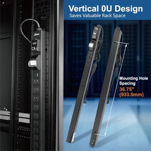 Tecmojo 20A 20-Outlet 0U Metered PDU, 5-15R/5-20R, RS485 Modbus RTU - Image 3