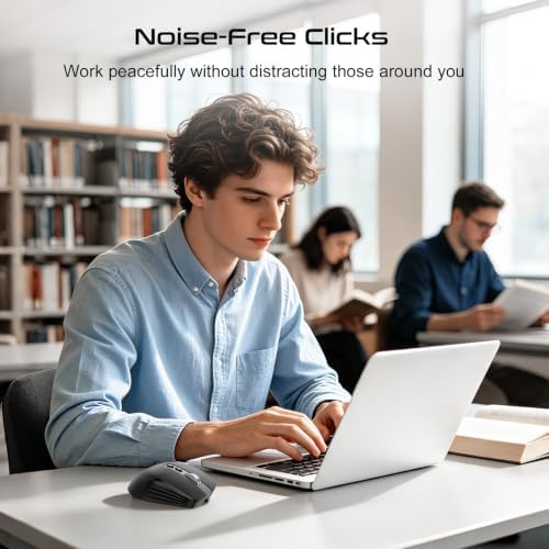 SIBEITU Wireless Bluetooth Mouse, 2.4 Ghz Ergonomic Mouse with OLED Display - Image 7