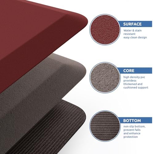 0.8" Thick Kitchen Mat Cushioned Anti Fatigue Rug Comfort Floor Mats - Image 5