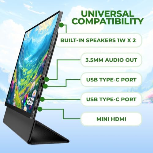 AOC 16 Inch Portable Monitor OLED WUXGA USB-C Mini HDMI Ultra Slim, 16T40D - Image 7