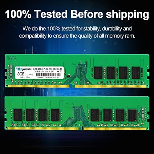 16GB (2x8GB) DDR4 17000U PC4 2133MHz UDIMM, DDR4-2133P PC4-17000 CL15 2Rx8 1.2V Non-ECC 288 Pin Desktop Memory Module Ram - Image 4