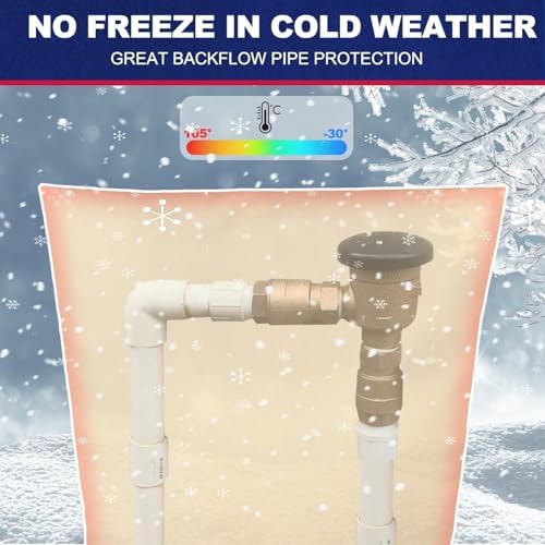40"x36" Insulated Backflow Cover, Khaki, 7-Layer - Image 5