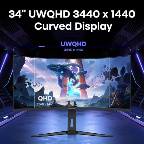 Amzfast 34 Inch 240Hz Curved Gaming Monitor UWQHD (3440x1440), AMZG34C8 Pro - Image 3