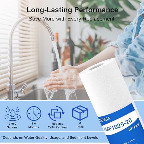 20 Micron 10" x 2.5" Sediment Water Filter Cartridge, 6-Pack - Image 5